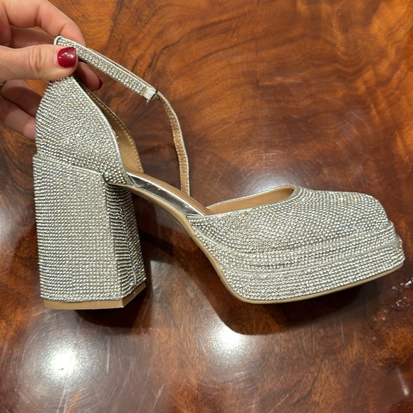 Wild Fable Bianca Rhinestone Platform Pumps - Silver - Picture 12 of 12
